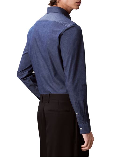 Camicia blu in denim lavato Calvin Klein | LV019EU024HAB